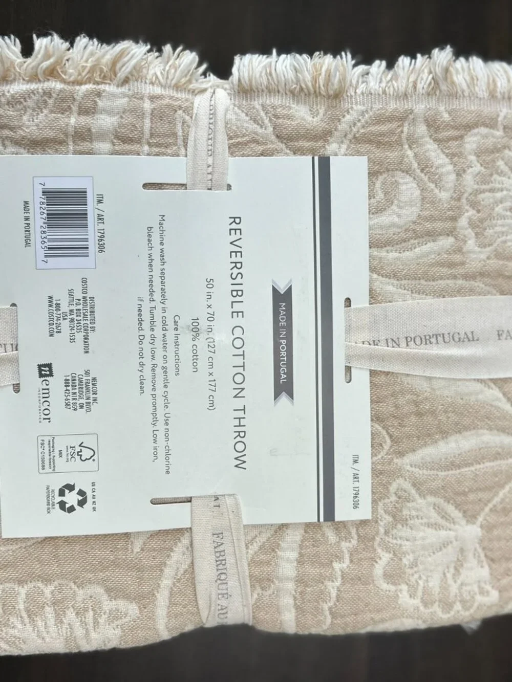 Made in Portugal Reversible 100% Cotton 50
